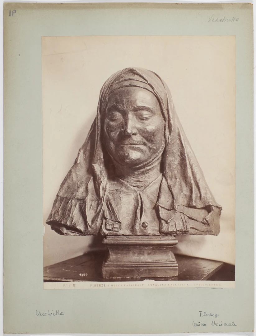 Porträtbüste, 15. Jh., Museo del Bargello, Florenz (Aufnahme: Alinari, vor 1887)