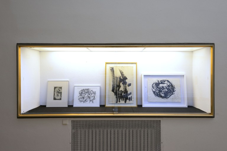 Detail der Ausstellung anlässlich der Eröffnung der Forschungsstelle Informelle Kunst