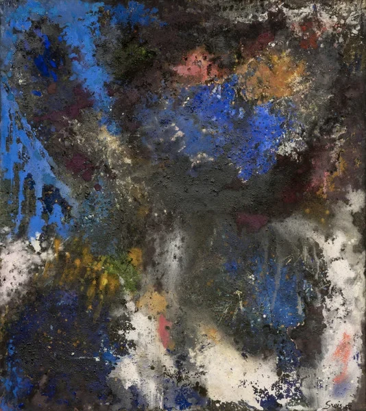 Otto Greis, Blauer Aufbruch, 1952, Öl auf Leinwand, GDKE, Landesmuseum Mainz