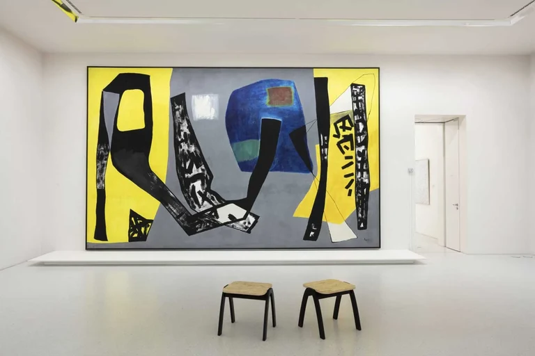 Installationsansicht der Ausstellung: Fritz Winter. Documenta-Künstler der ersten Stunde, Museumslandschaft Hessen Kassel, Neue Galerie, 20.10.2023 bis 28.1.2024