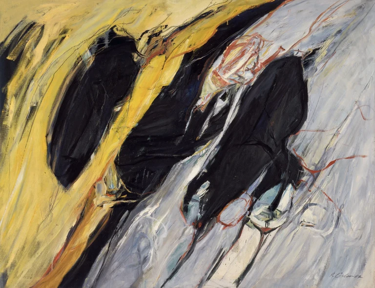 Roswitha Lüder: Fließende Figuration, 1967, Öl auf Leinwand, 120 x 150 cm, Leihgabe der Künstlerin