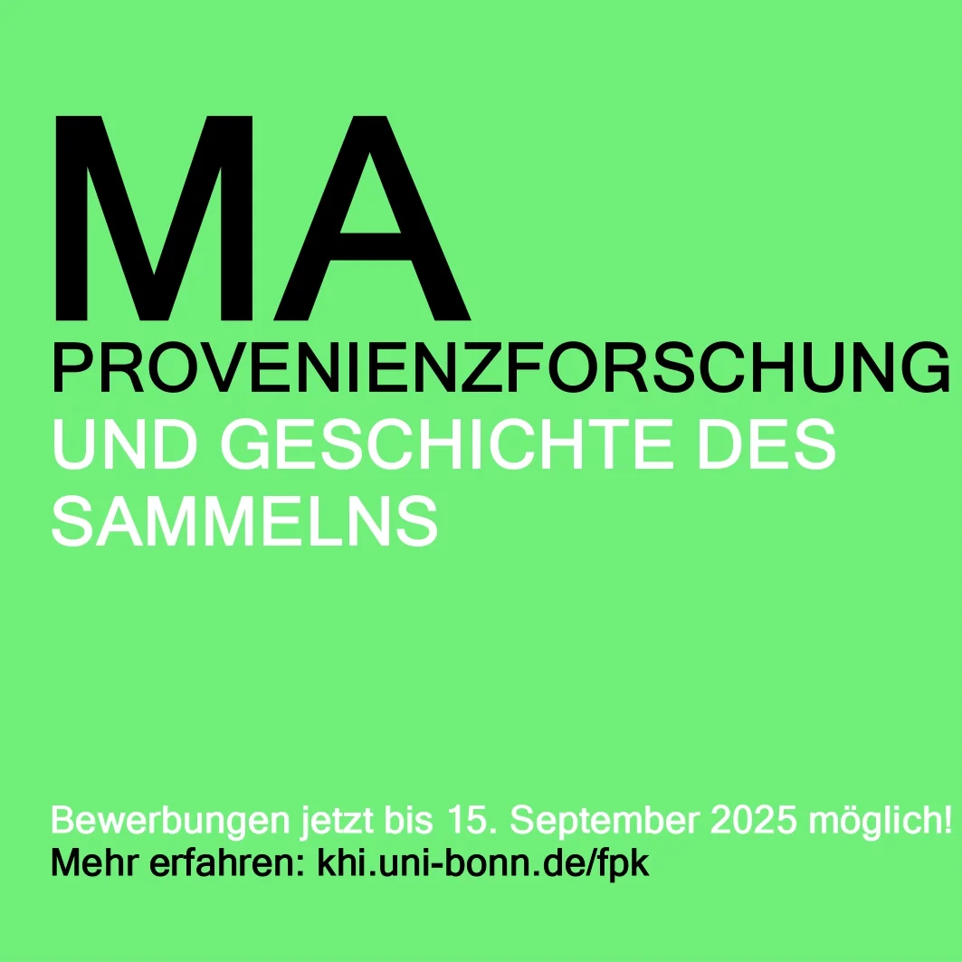 MA "Provenienzforschung und Geschichte des Sammelns"