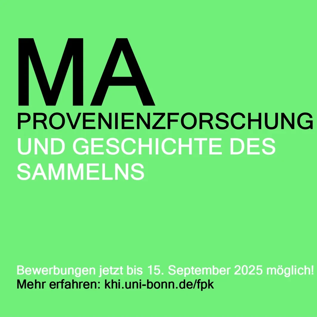 MA "Provenienzforschung und Geschichte des Sammelns"