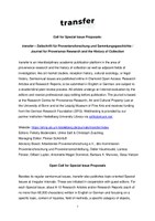 Call for Special Issue Proposals - EN