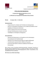 Stellenausschreibung Fotoprojekt 2026